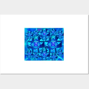 Diamonds - blue diamond precious stone Posters and Art